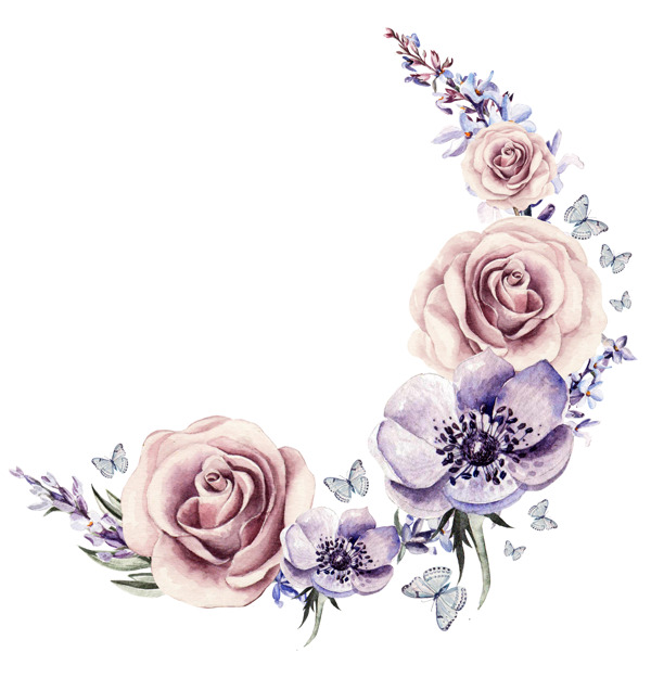 美丽紫色粉色花朵图片素材