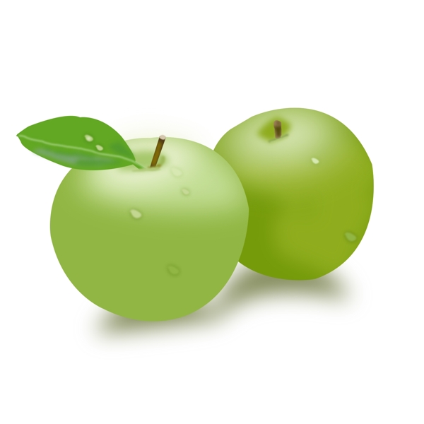 二十四节气原创鼠绘处暑水果苹果元素设计