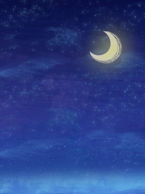 星空夜晚蓝色月亮底图