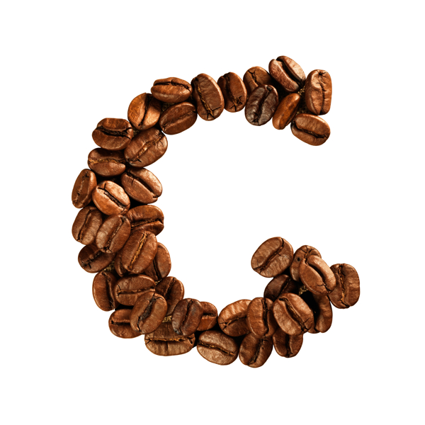 咖啡豆组成的字母G图片