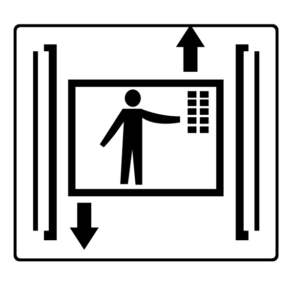 上下楼电梯图标插画