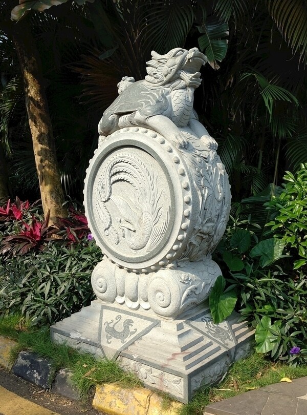 神兽凤凰龟龙大理石雕刻