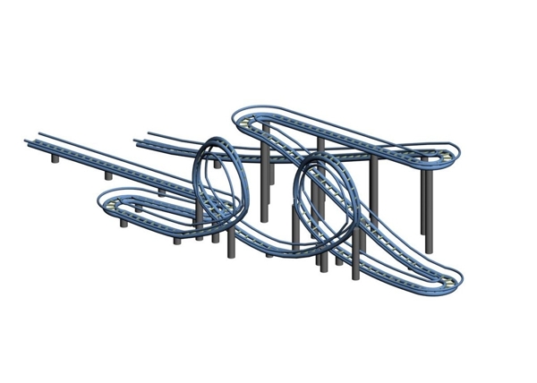 过山车轨道图片