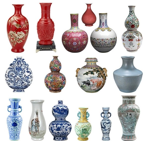 中式花瓶图片