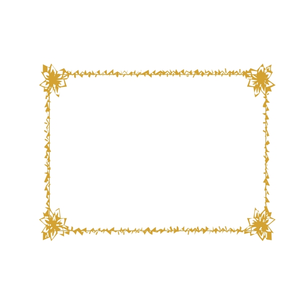 欧式古典边框文本金色元素