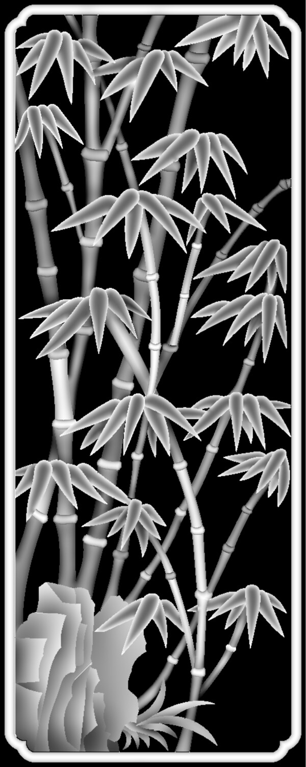 竹子灰度图图片