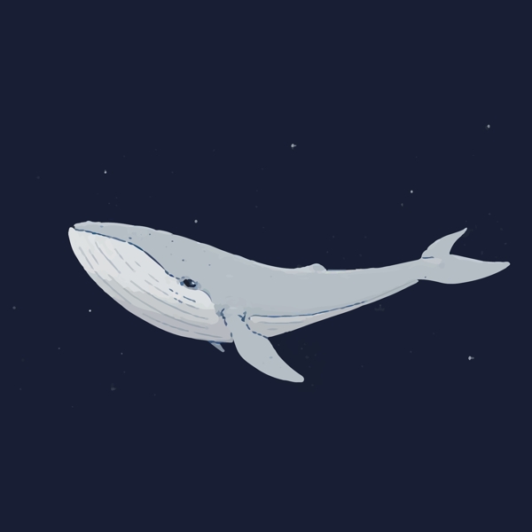 印花矢量图动物鲸鱼艺术水彩免费素材