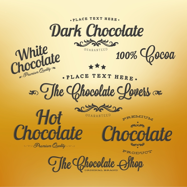 创意巧克力字母图标