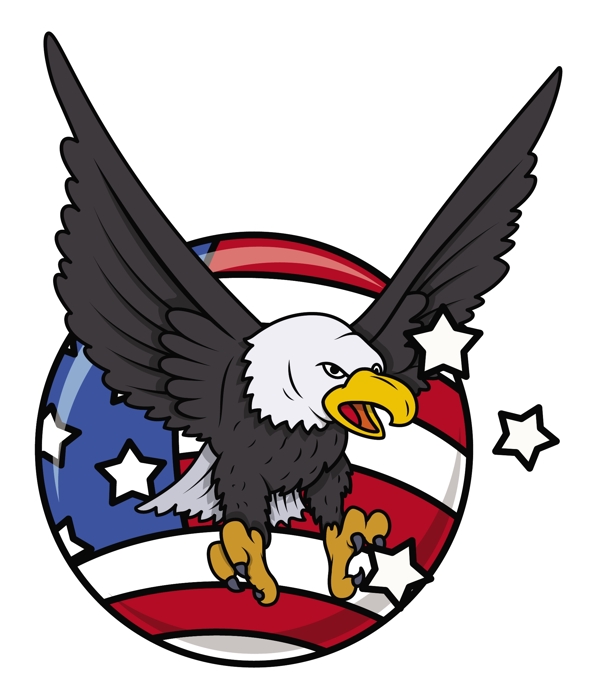 鹰旗美国爱国的设计