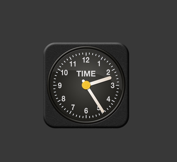icon素材高级灰黑色搭配时钟拟物写实