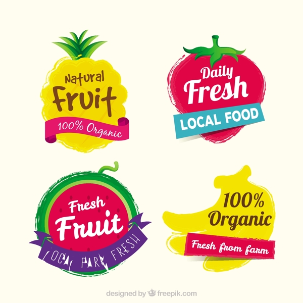 各种水果彩色图标