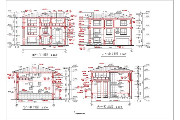 某三层豪华带地下室别墅施工设计图14x12