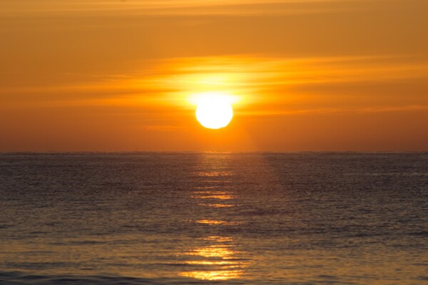 美丽的海上夕阳风景图片