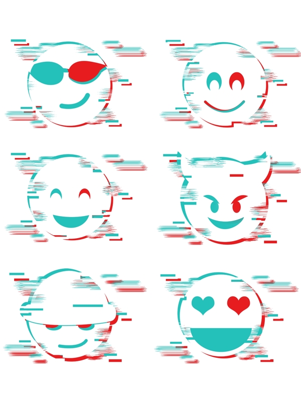 emoji表情故障风