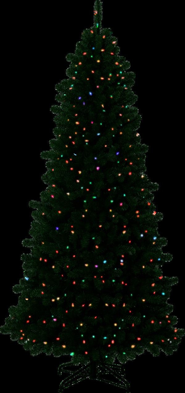 墨绿色圣诞树免抠png透明素材
