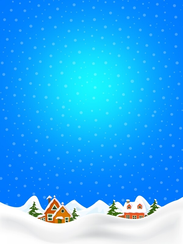 唯美蓝色雪地圣诞节背景