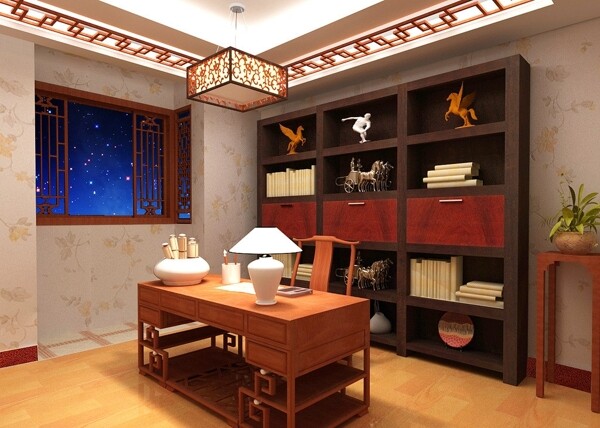中式书房家居设计图片