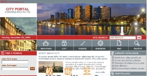 欧美城市之光网页模板