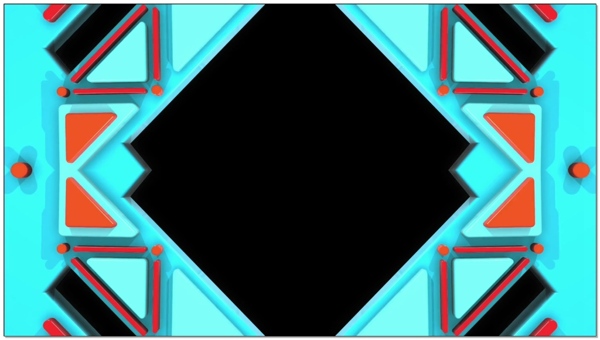 青色立体方块视频素材