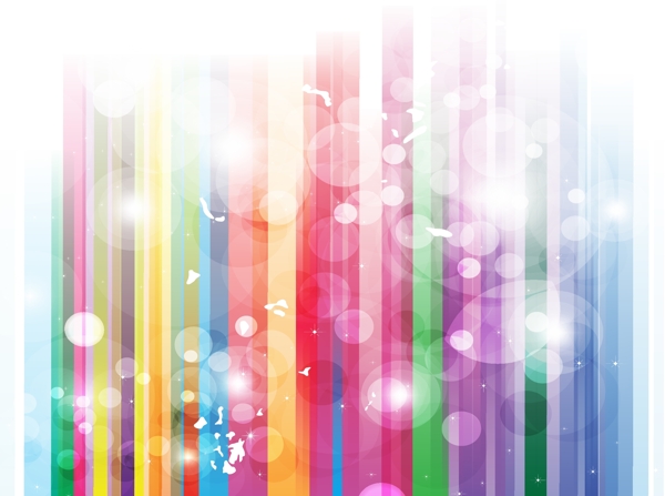 条纹彩虹背景与泡沫