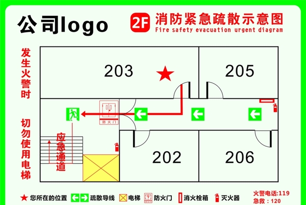 消防疏散示意图