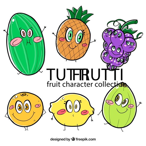 卡通表情水果图片