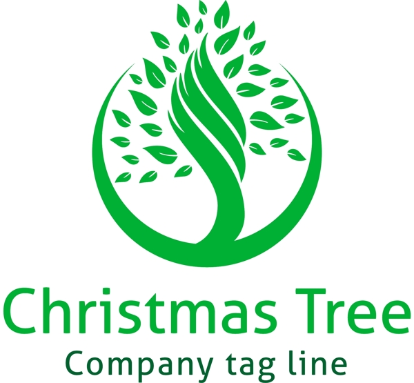标志着一个绿色的圣诞树