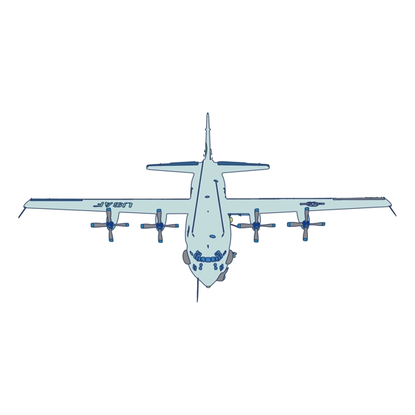 简约扁平卡通建军节空军侦查机飞机元素