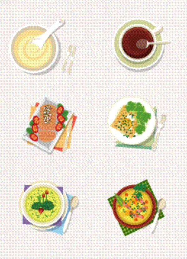 碗装卡通设计食物