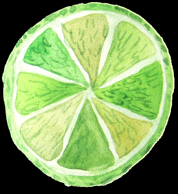绿色可爱柠檬透明素材