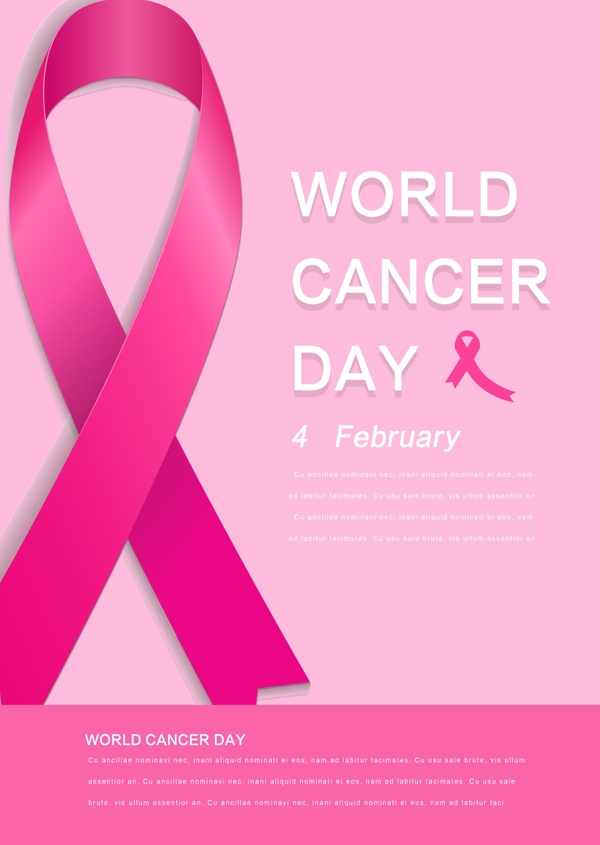 世界癌症日托病预防癌症的海报