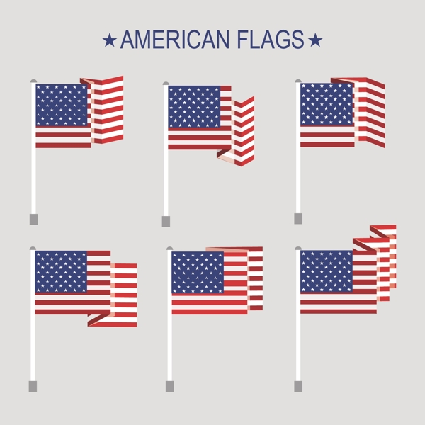 美国国旗矢量素材