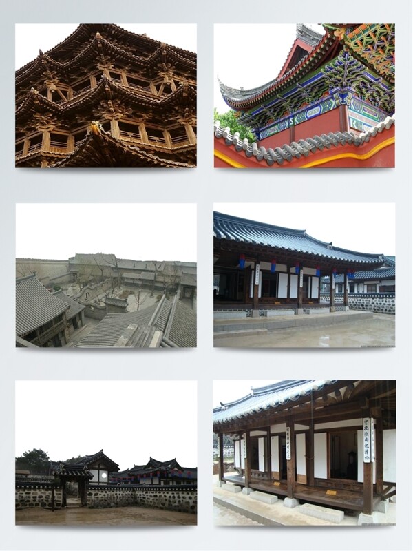 复古中国风特色古建筑