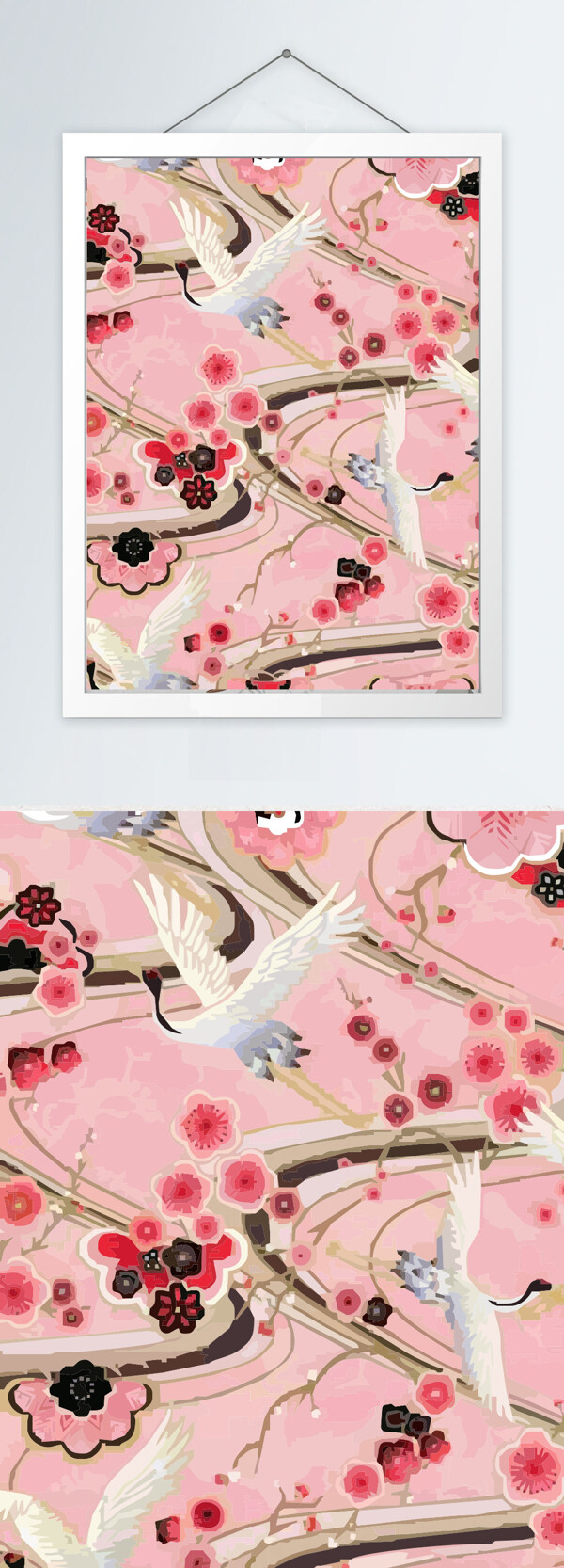 新中式花鸟彩色装饰画