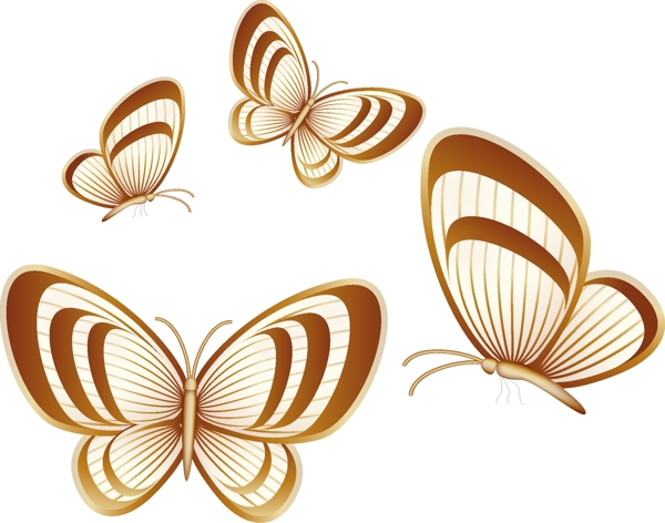 蝴蝶昆虫矢量素材元素图案