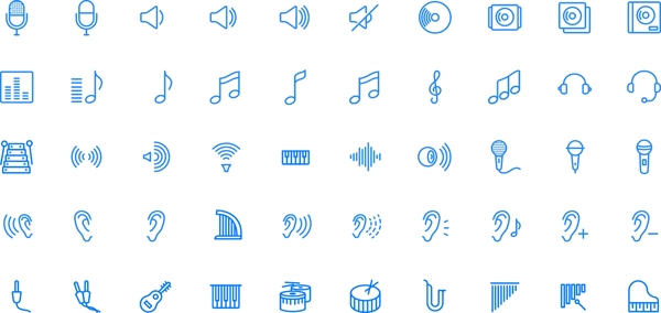50个音乐UI图标图片