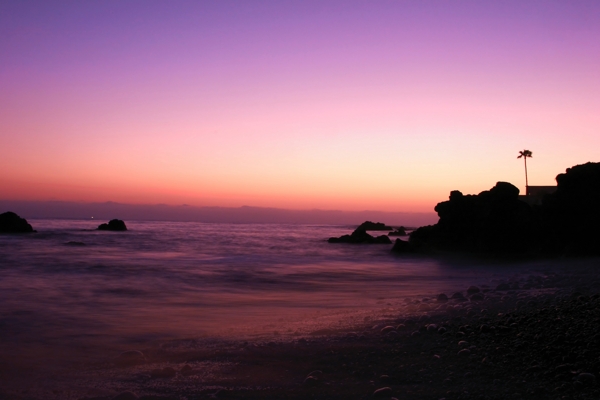 海边晚霞风景图片