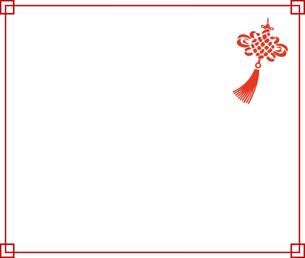 红色中国风新年边框设计素材