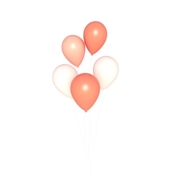 C4D立体小清新婚礼气球节日气球