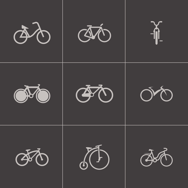 黑色背景的自行车标签图片