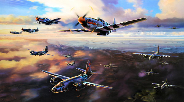 二战飞机油画图片