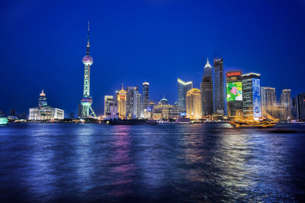 国际大都会上海夜景图片