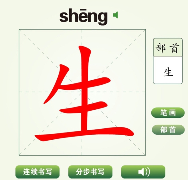 中国汉字生字笔画教学动画视频