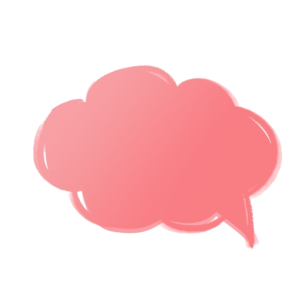 粉色云朵手绘对话框