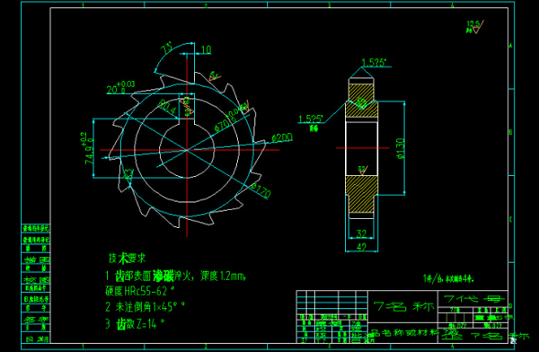 逆止器棘轮CAD图纸