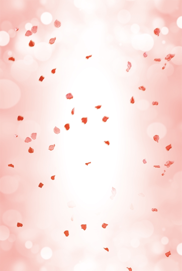 粉色唯美节日花瓣背景设计