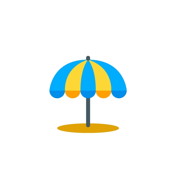 沙滩遮阳伞图标