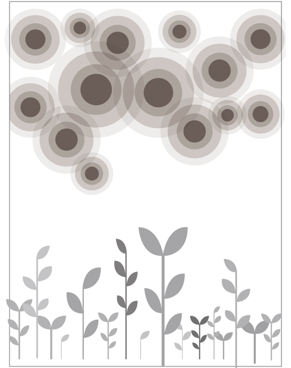 花纹圆圈树叶灰色圆圈图片