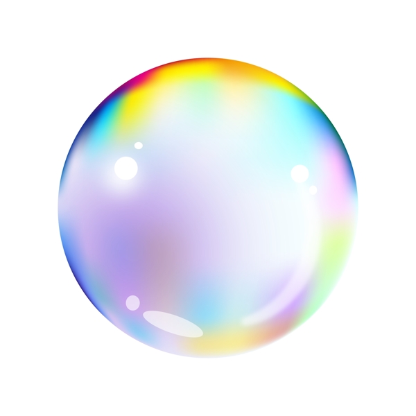 圆圆的炫彩气泡插画
