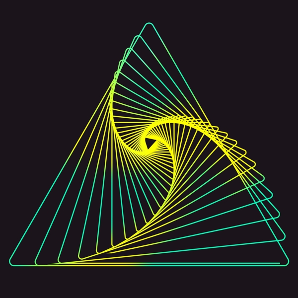商用科技风渐变线条元素三角形装饰图案